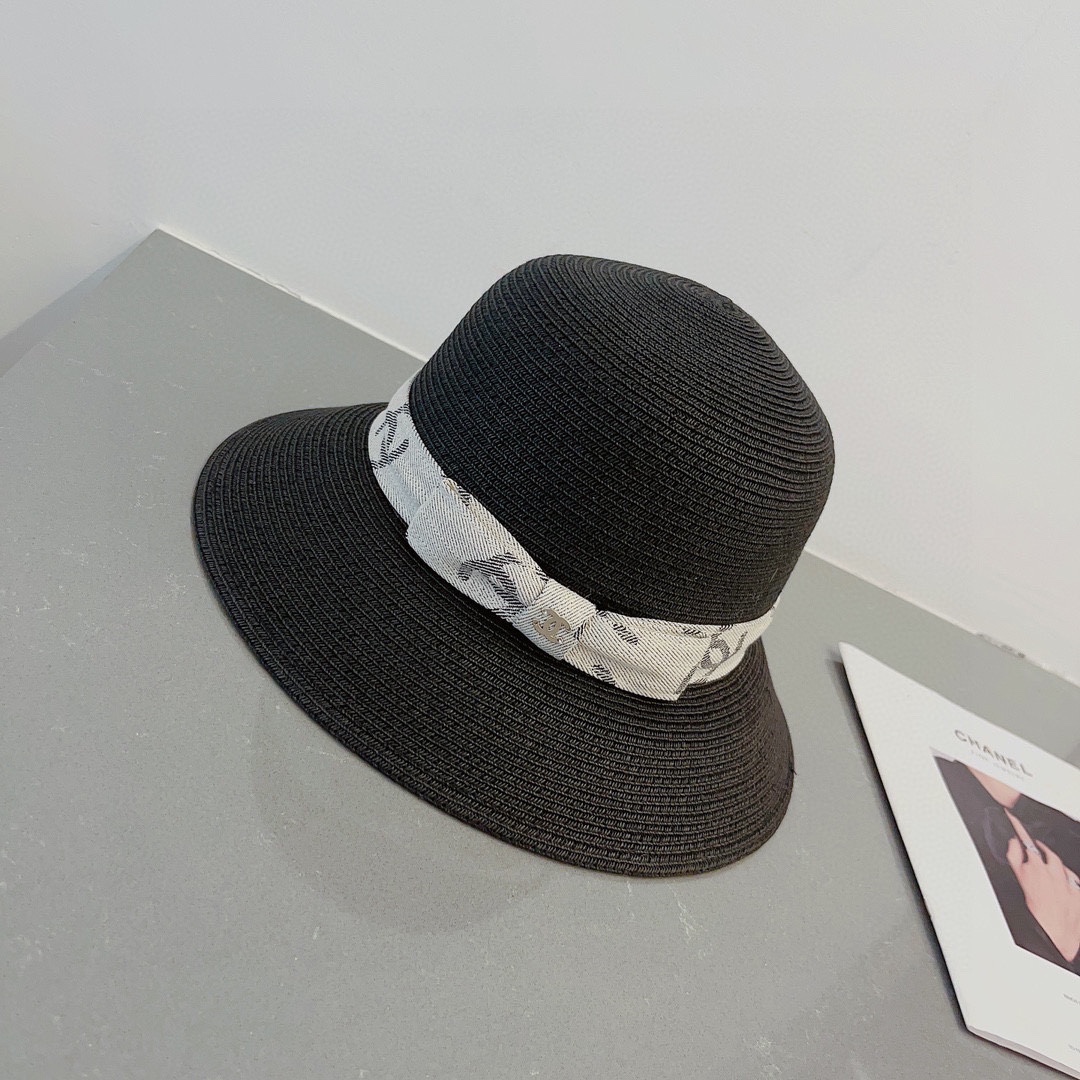 chanel straw hat, sun hat, sun visor beach hat