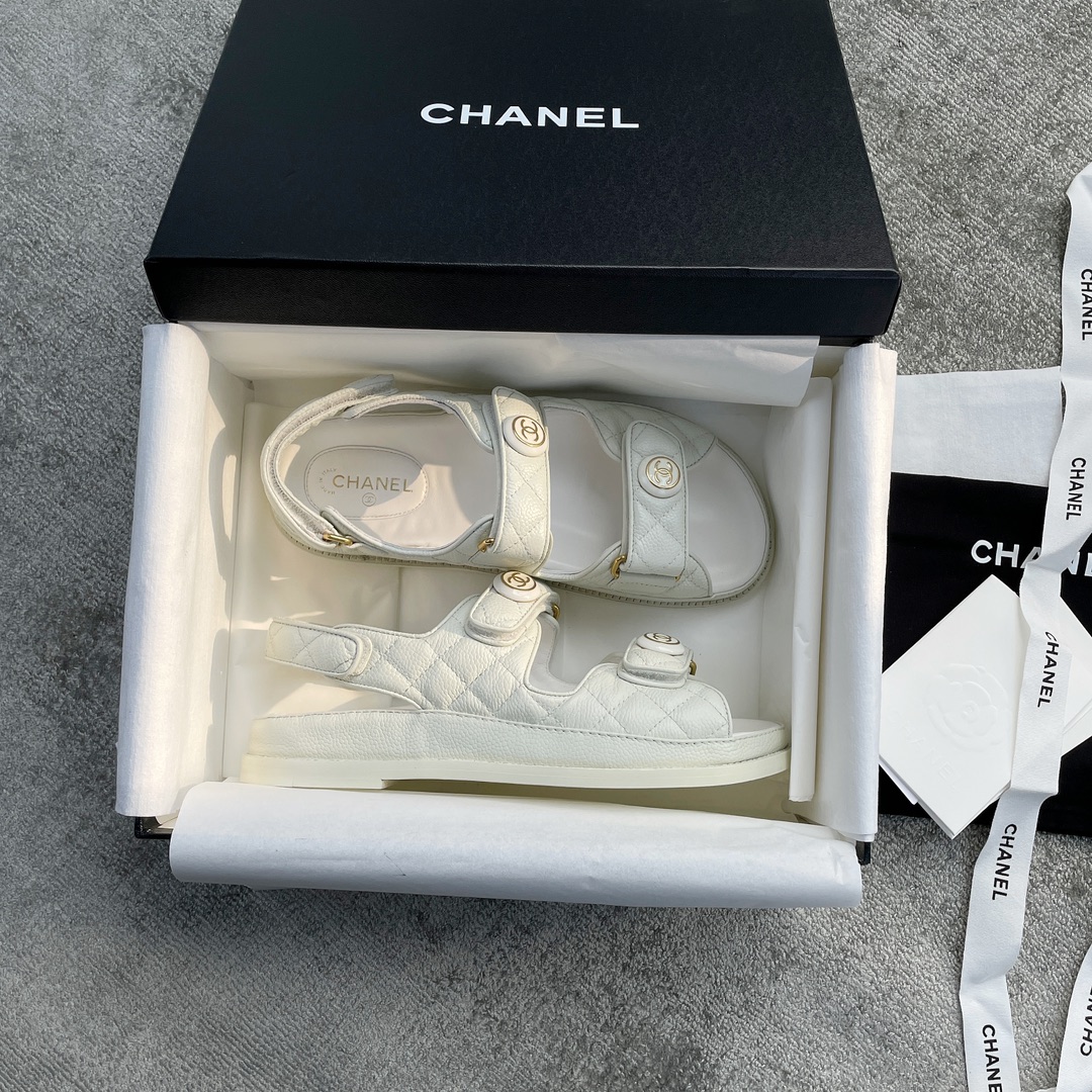 CHANEL new color bow sandals classic beach shoes every year the new color
