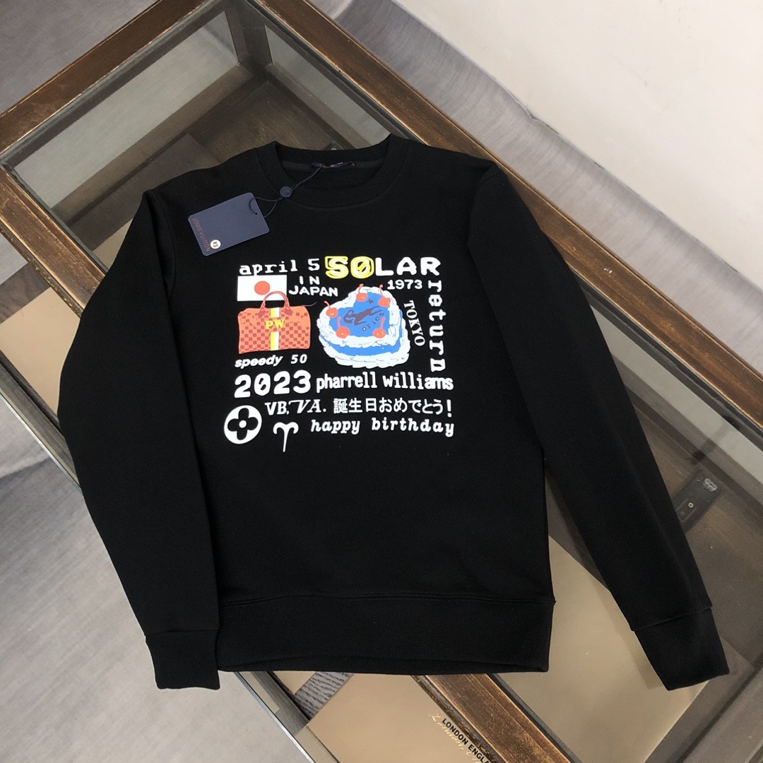 Louis Vuitton 2023 new autumn and winter couples style round neck sweatshirt