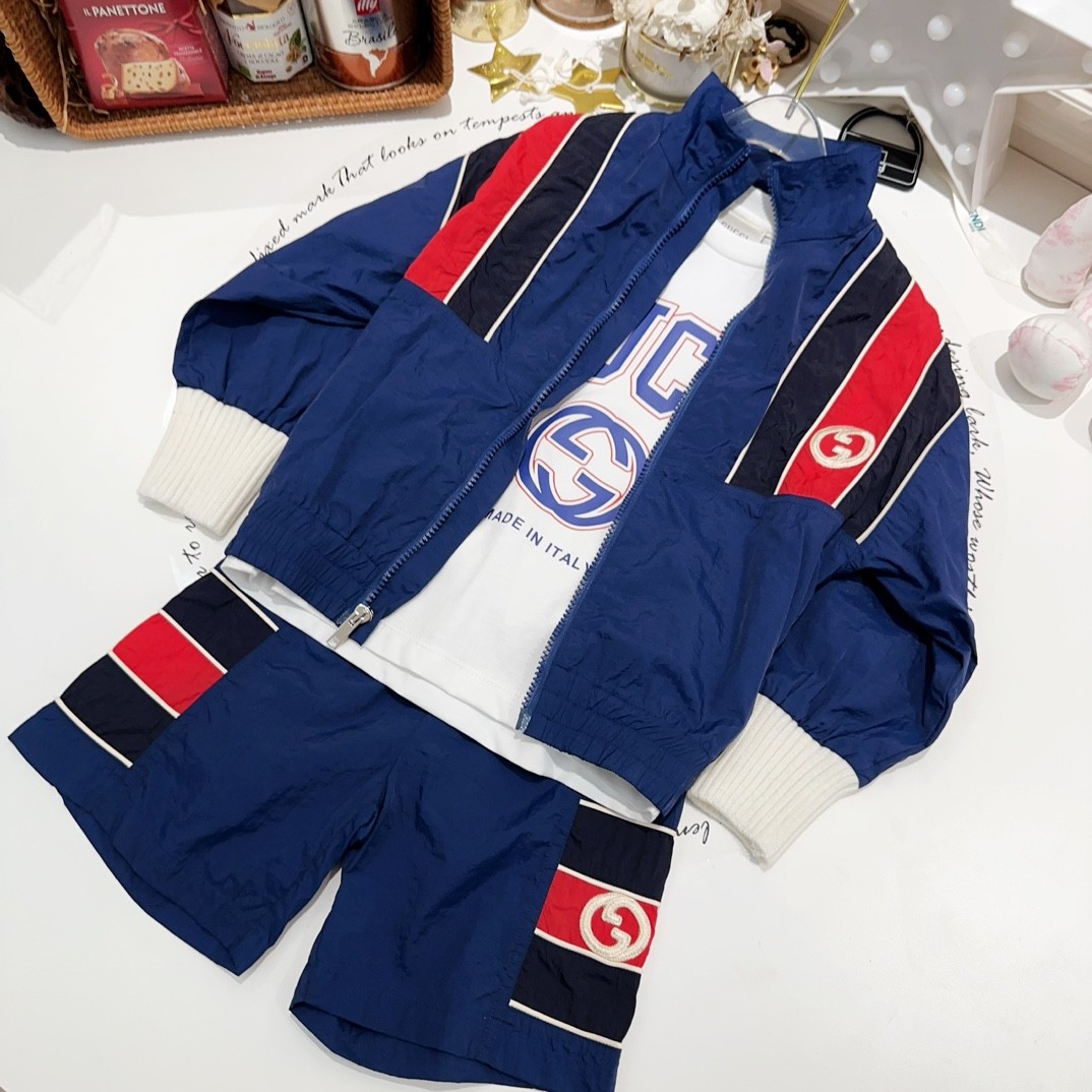 Gucci 2024/new three-piece children's suit
