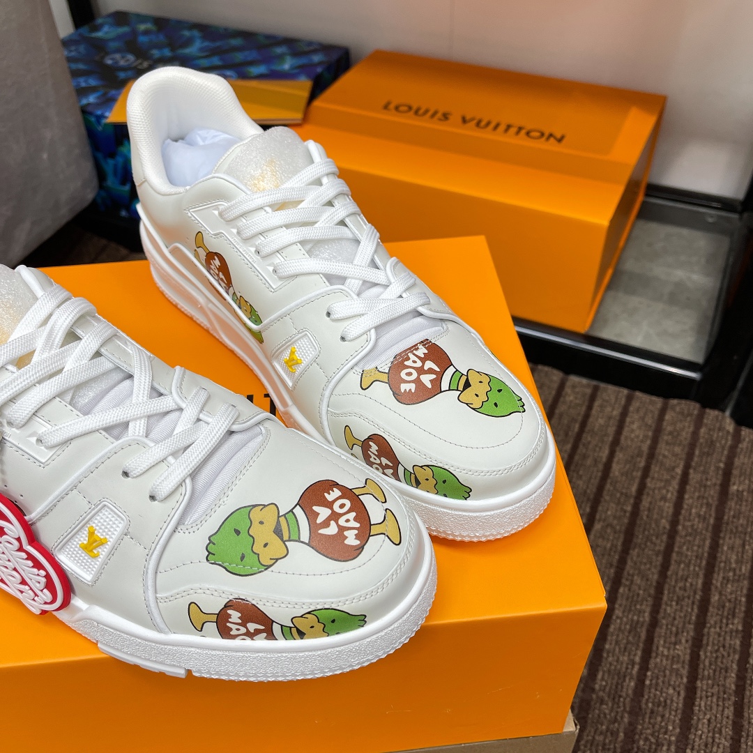 Louis Vuitton couple models DIY buckle sneakers sneakers