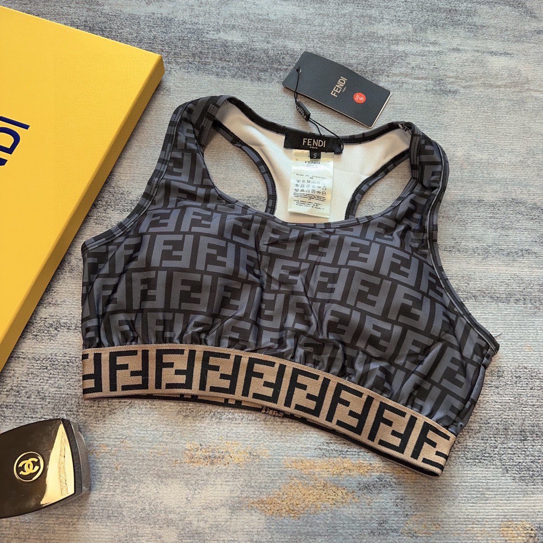 Fendi New high stretch fitness and yoga wear sports suit swimming costume