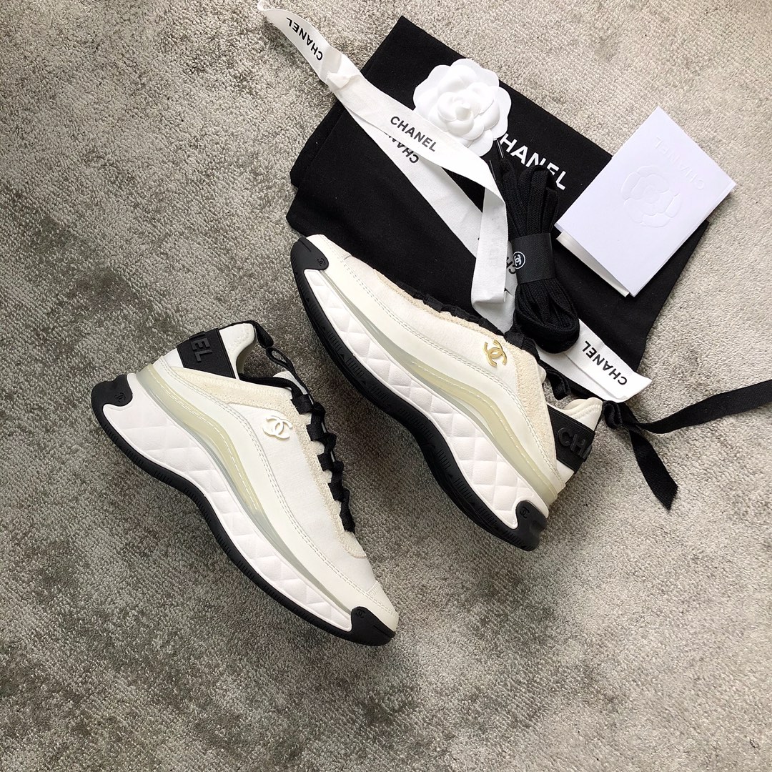CHANEL sneakers classic small incense sneakers cowhide sheepskin leather genuine leather sole