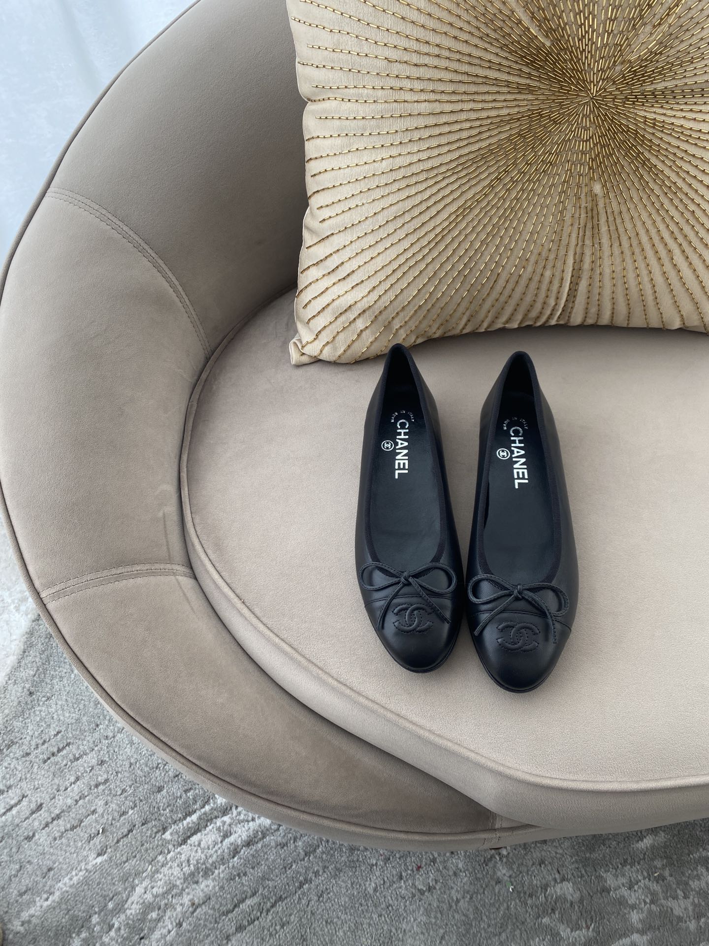 CHANEL ballet shoes Imported custom leather Italy imported leather outsole