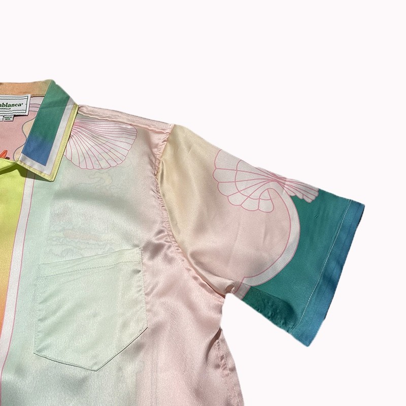 Casablanca Sicilian wind printed summer fairy tale dream short sleeve shirt