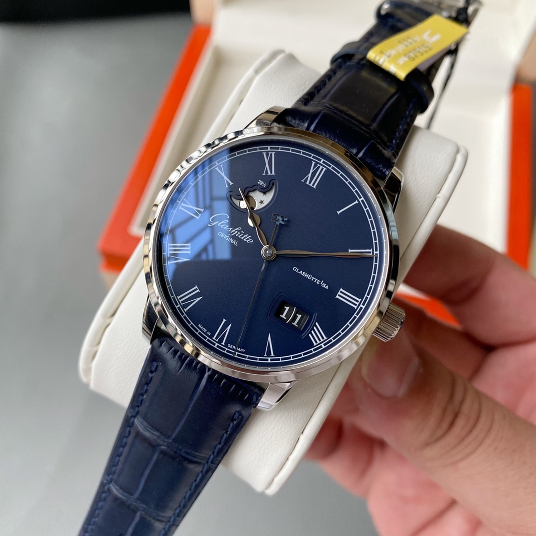 Glashütte V9 Glashütte Original Councillor 1-36-04 model original open copy