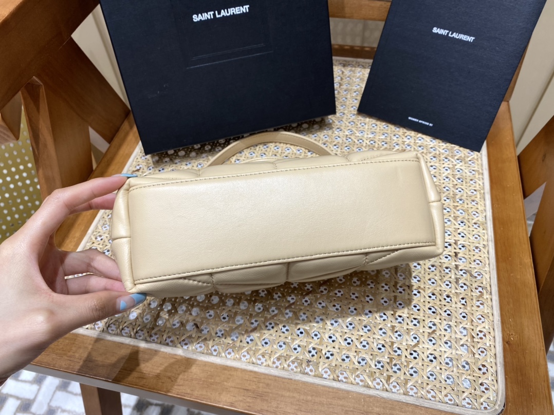 SAINT LAURENT #𝙇𝙤𝙪𝙇𝙤𝙪 𝙥𝙪𝙛𝙛𝙚𝙧LOULOU PUFFER Mini Quilted Lambskin Bag #620333Original Leather