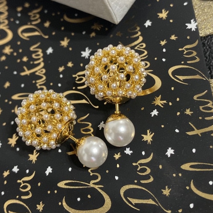 Dior stud earrings