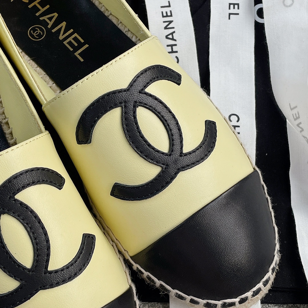 CHANEL fisherman shoes custom mixed sheepskin imported leather embryo leather upper soft inner cushion sheepskin