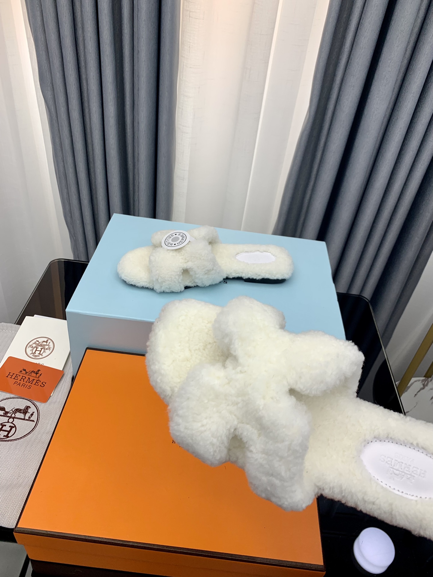 Hermes Autumn and Winter Flat Fur Drags