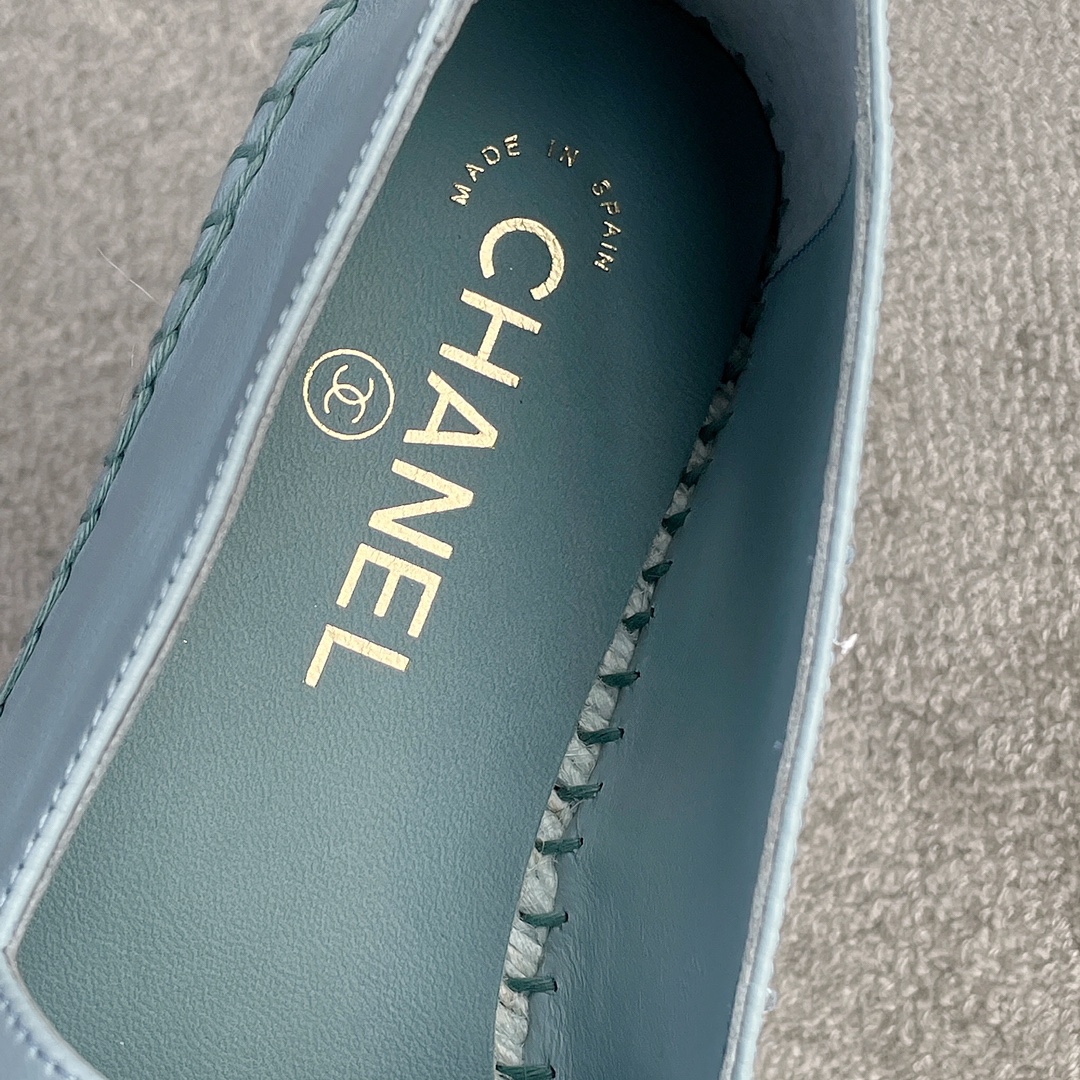 CHANEL fisherman shoes custom mixed sheepskin imported leather embryo leather upper soft inner cushion sheepskin