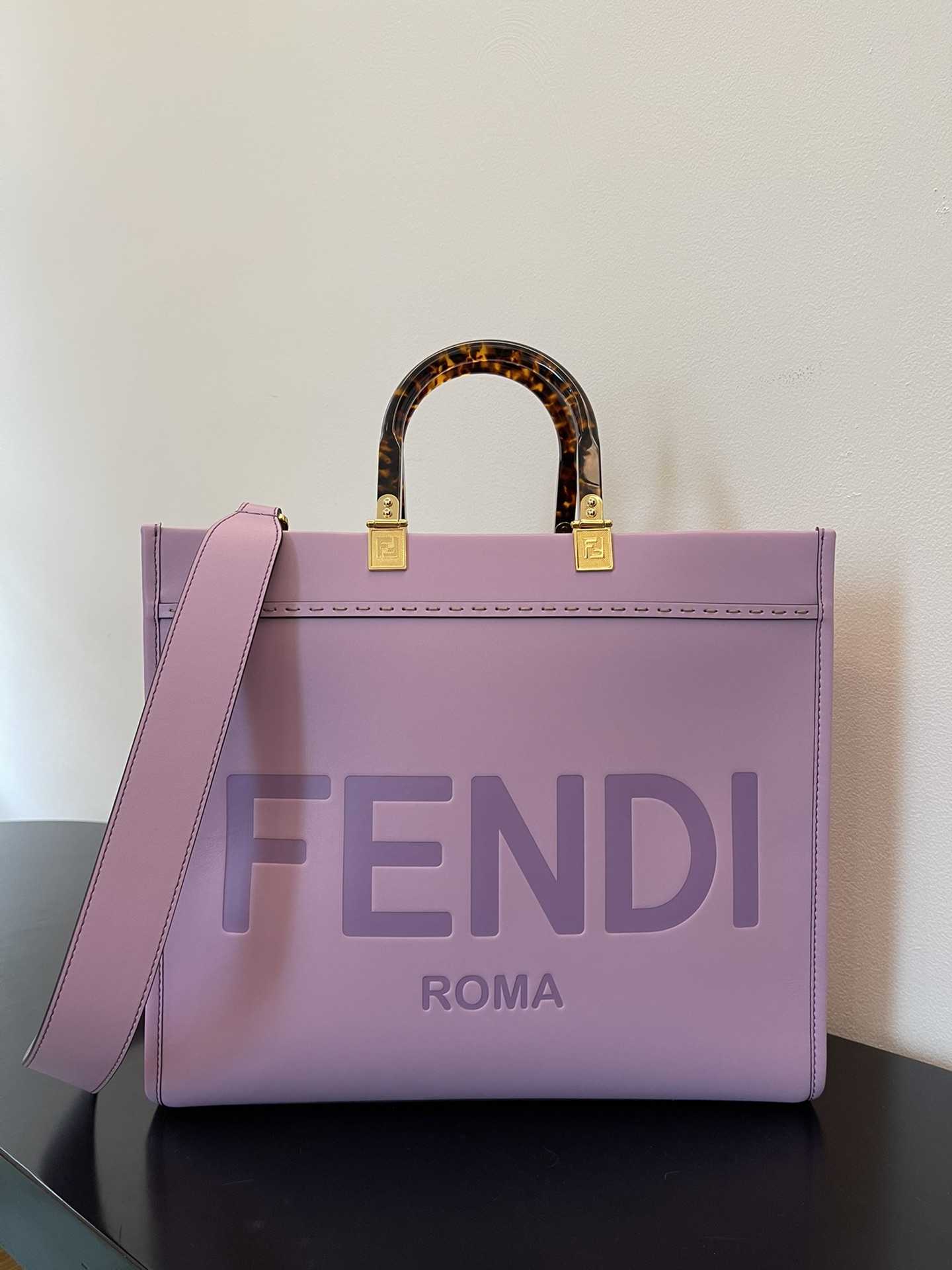 FENDI small purple new size shine tote special package 