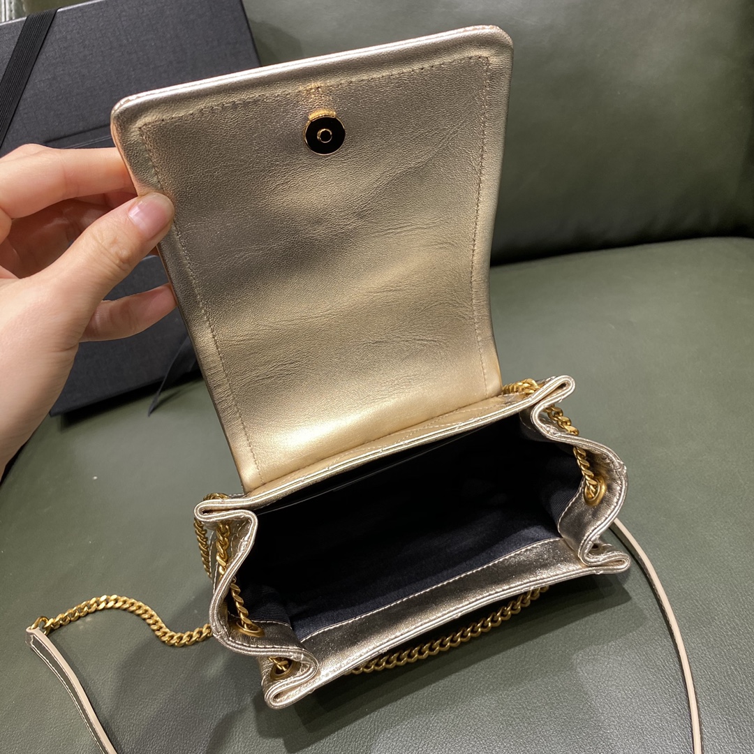 SAINT LAURENT 【𝐌𝐢𝐧𝐢 𝐍𝐨𝐥𝐢𝐭𝐚】672738 original leather.JD