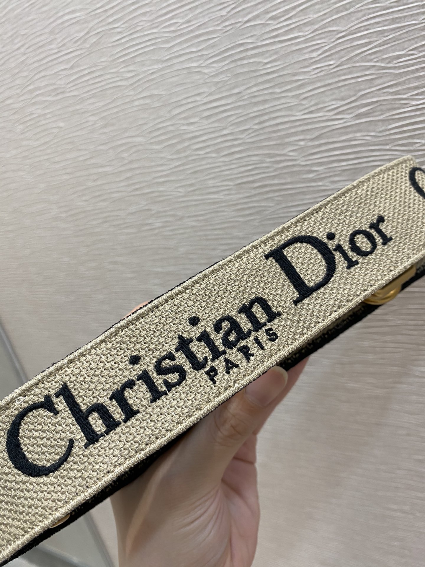 Dior Velvet Collection letter wide shoulder strap