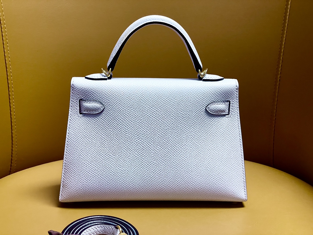 Minim Kelly 2nd generation T0 haze blue epsom leather gold buckle