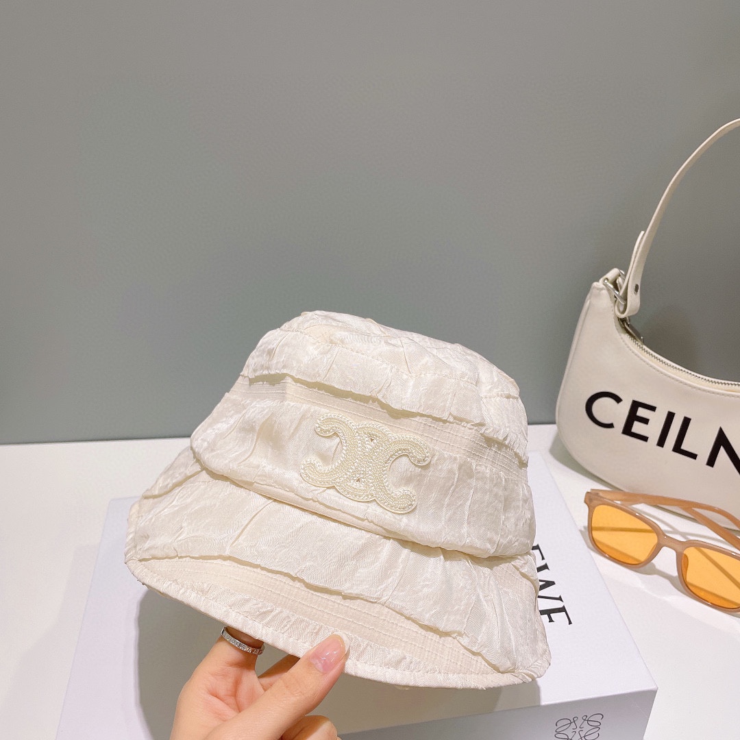 [Celine Celine] 2023 new pleated fisherman hat