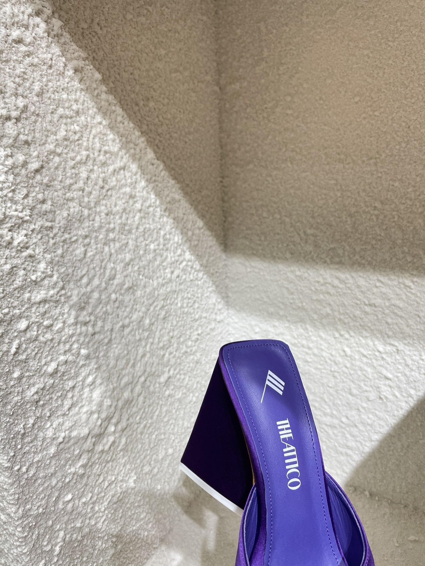 THE ATTICO | 𝟐𝟎𝟐𝟏/𝐒𝐒 𝐧𝐞𝐰 The attico triangle heel sandals lined with sheepskin leather genuine leather outsole