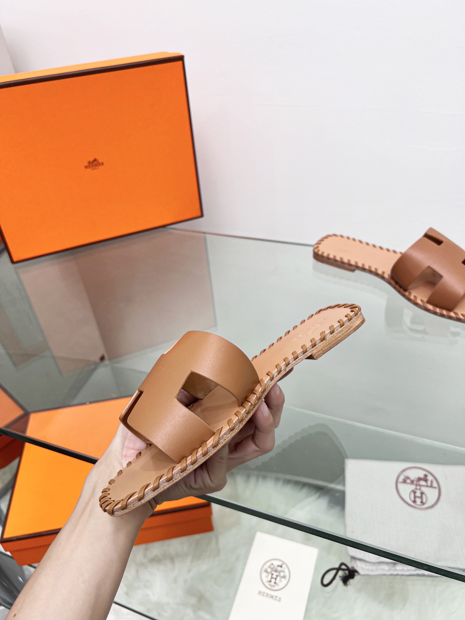 Hermes early spring new slippers