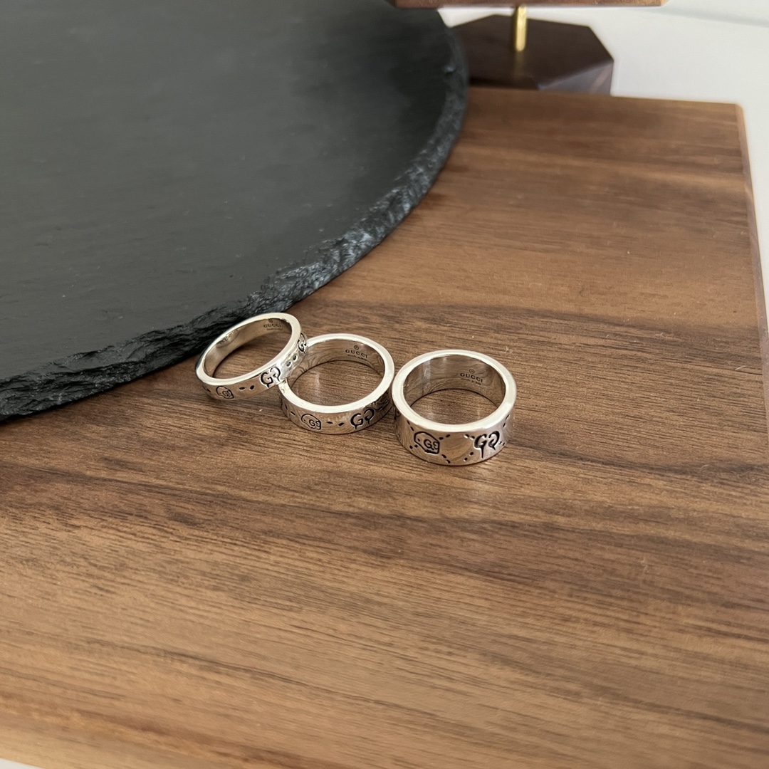 𝐆𝐮𝐜𝐜𝐢 925 Sterling Silver Ghost Elf Ring Size: 12# 14# 16# 18# 20# 22#