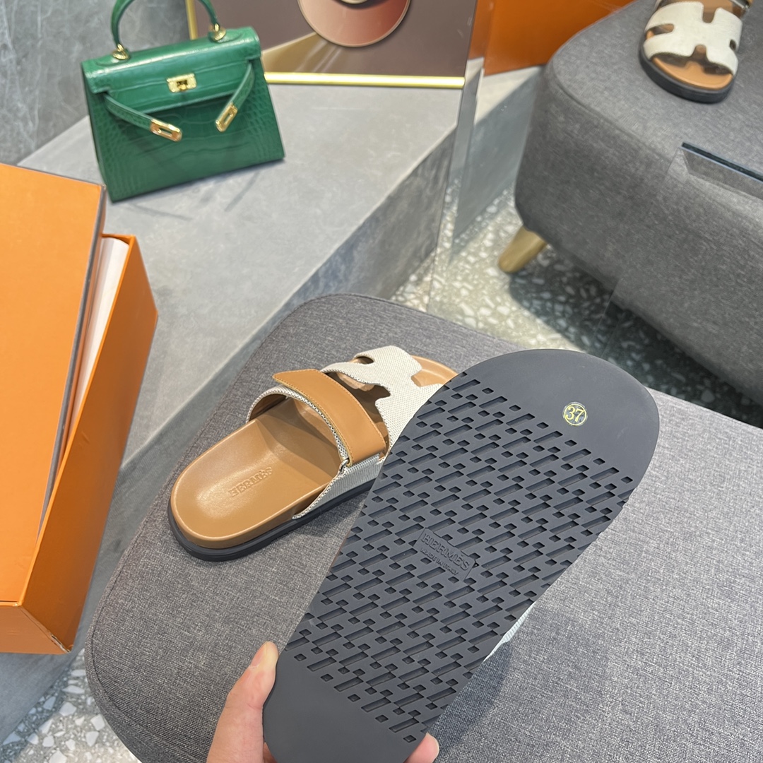 Hermes spring and summer sandals series couple models classic models