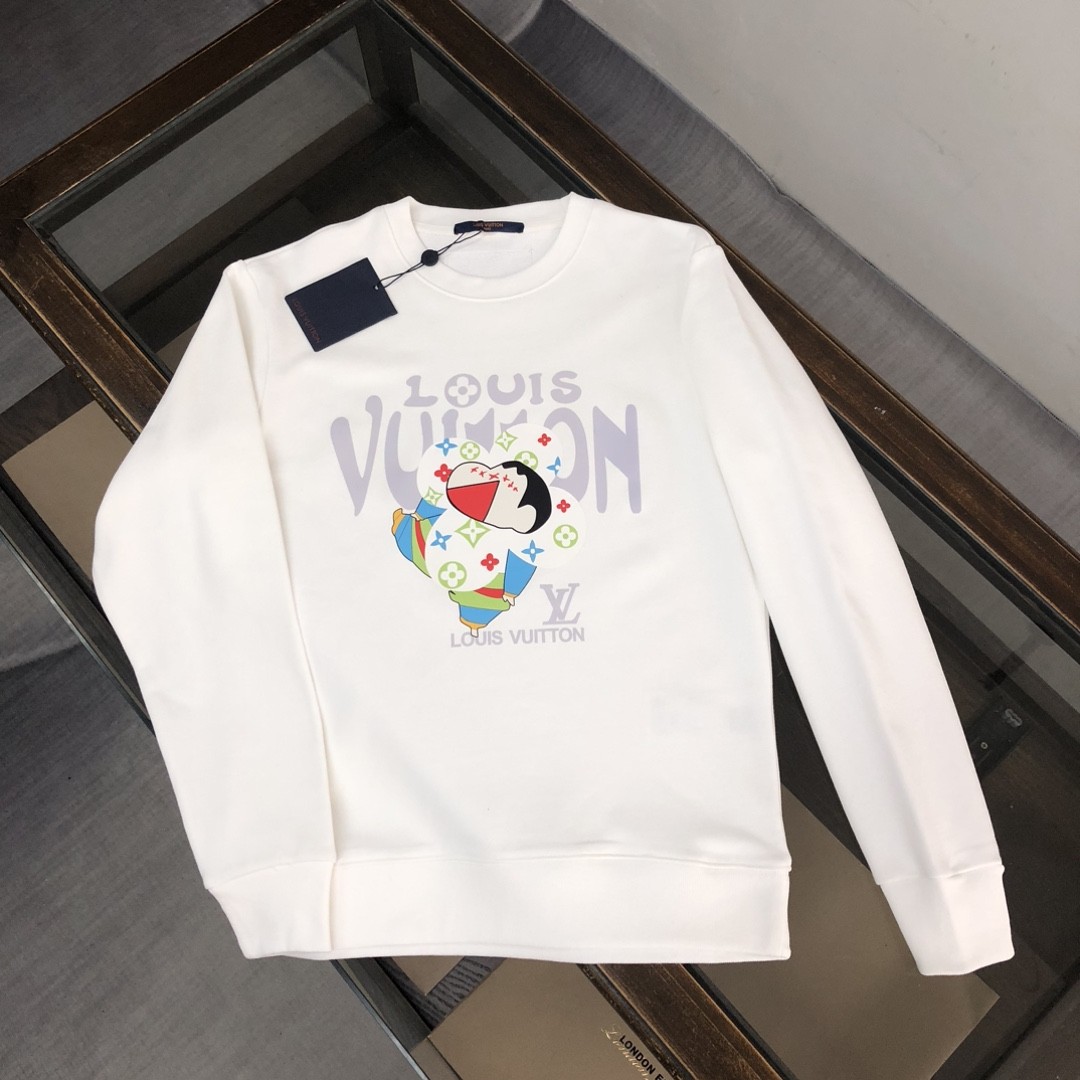 Louis Vuitton 2023 new autumn and winter couples style round neck sweatshirt
