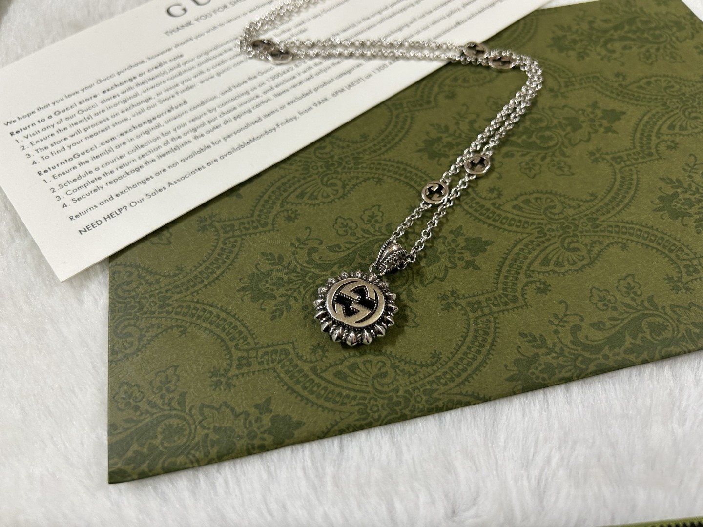 𝐆𝐮𝐜𝐜𝐢 Double G Sunflower Necklace