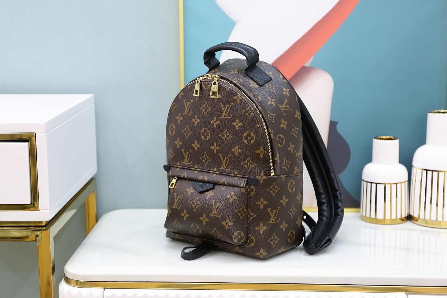 Louis Vuitton 𝐏𝐀𝐋𝐌 𝐒𝐏𝐑𝐈𝐍𝐆𝐒mini backpack🎒M44871