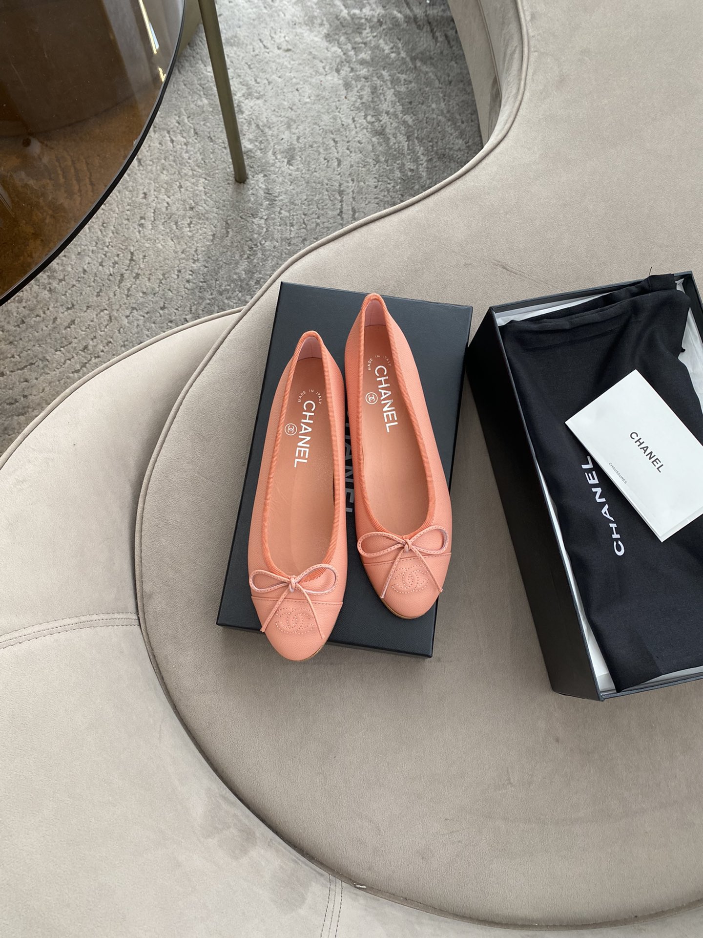 CHANEL ballet shoes Imported custom leather Italy imported leather outsole