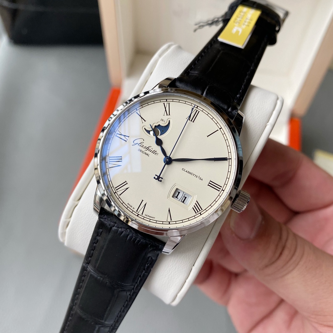 Glashütte V9 Glashütte Original Councillor 1-36-04 model original open copy