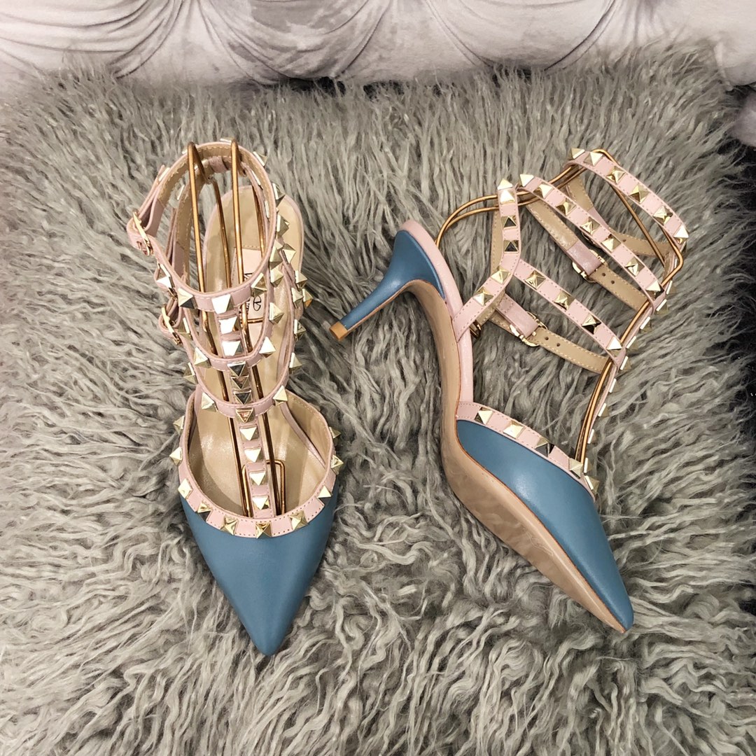 【Valentino】Valentino Valentino top version matte haze blue 3 with 6.5cm high heels