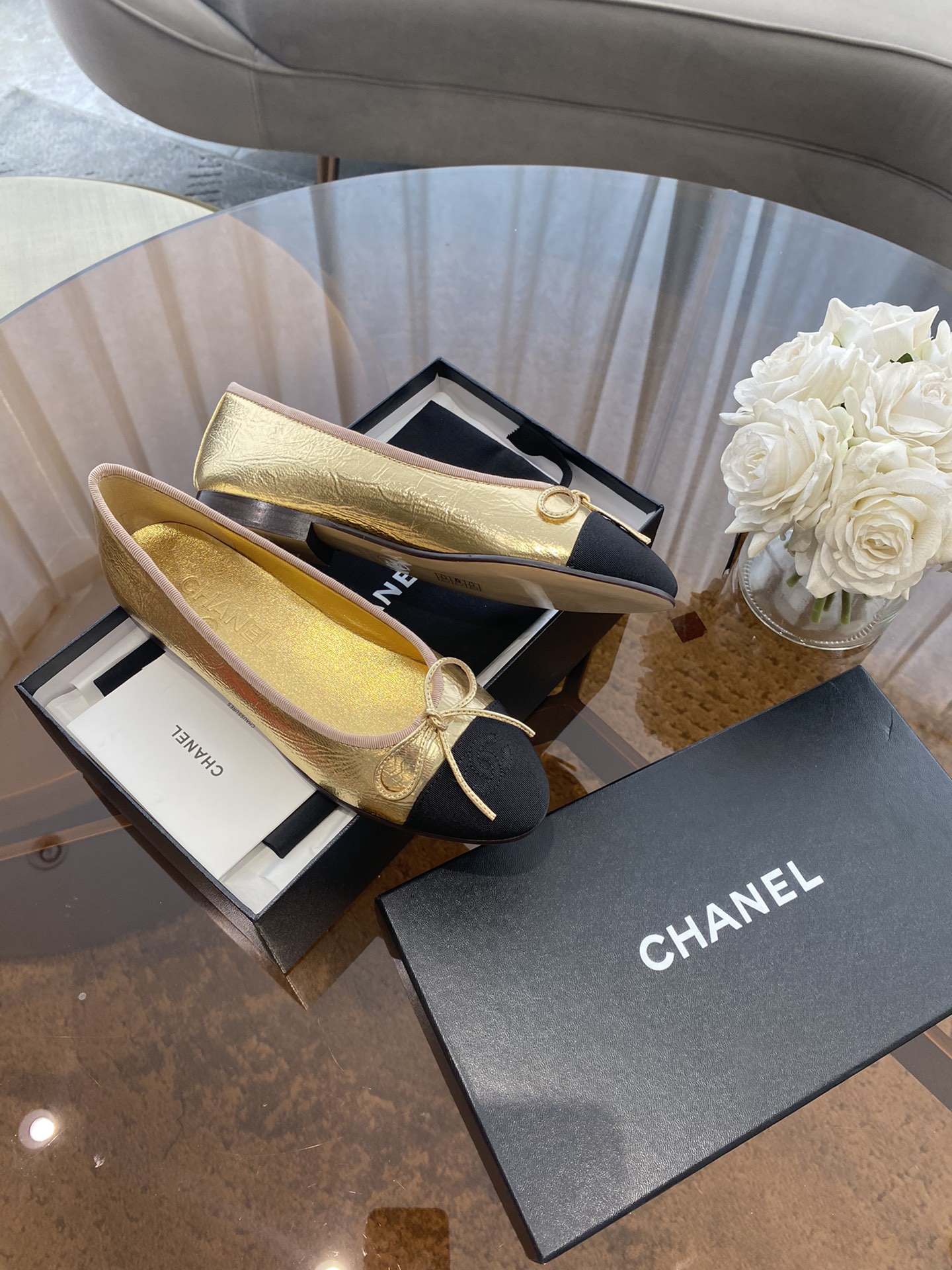 CHANEL ballet shoes Imported custom leather Italy imported leather outsole