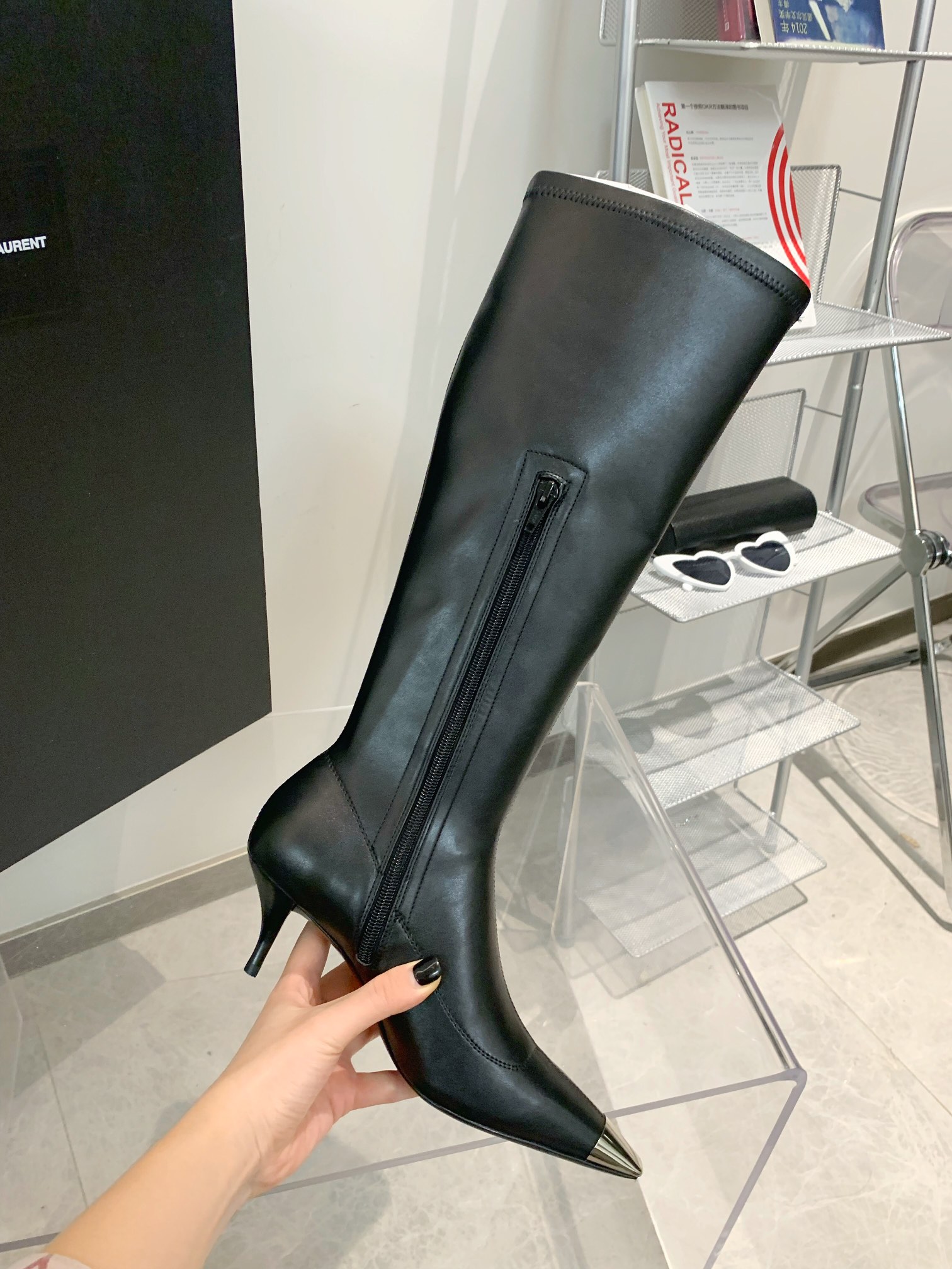 𝙎𝙖𝙞𝙣𝙩 𝙇𝙖𝙪𝙧𝙚𝙣𝙩 | 𝟐𝟎𝟐𝟐/𝐒𝐒 𝐧𝐞𝐰 YSL｜Saint Laurent Metal Toe Series New High Heeled Boots