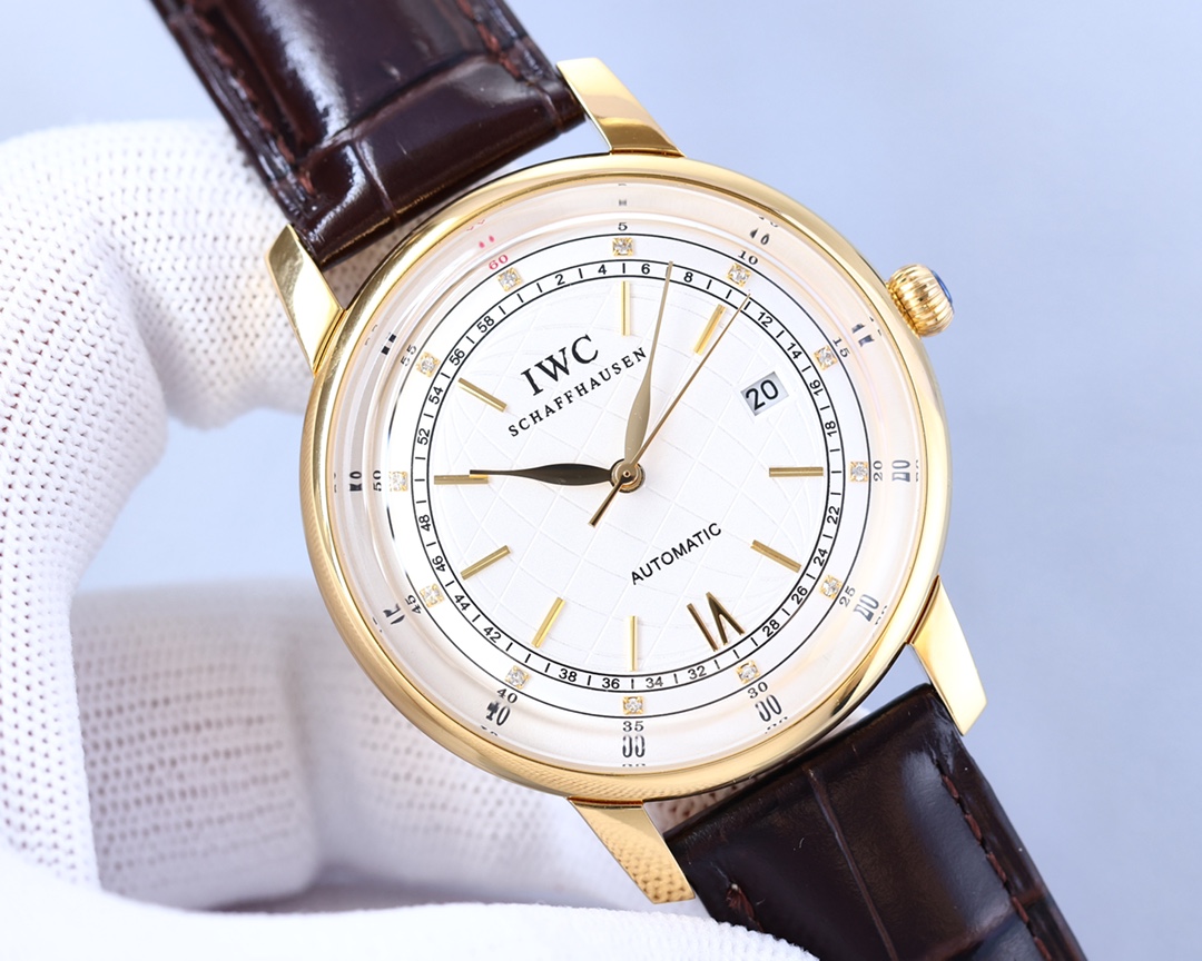 IWC- Portofino Original 9015® movement style with Italian cowhide 3D three-dimensional sense of ultra-thin technology