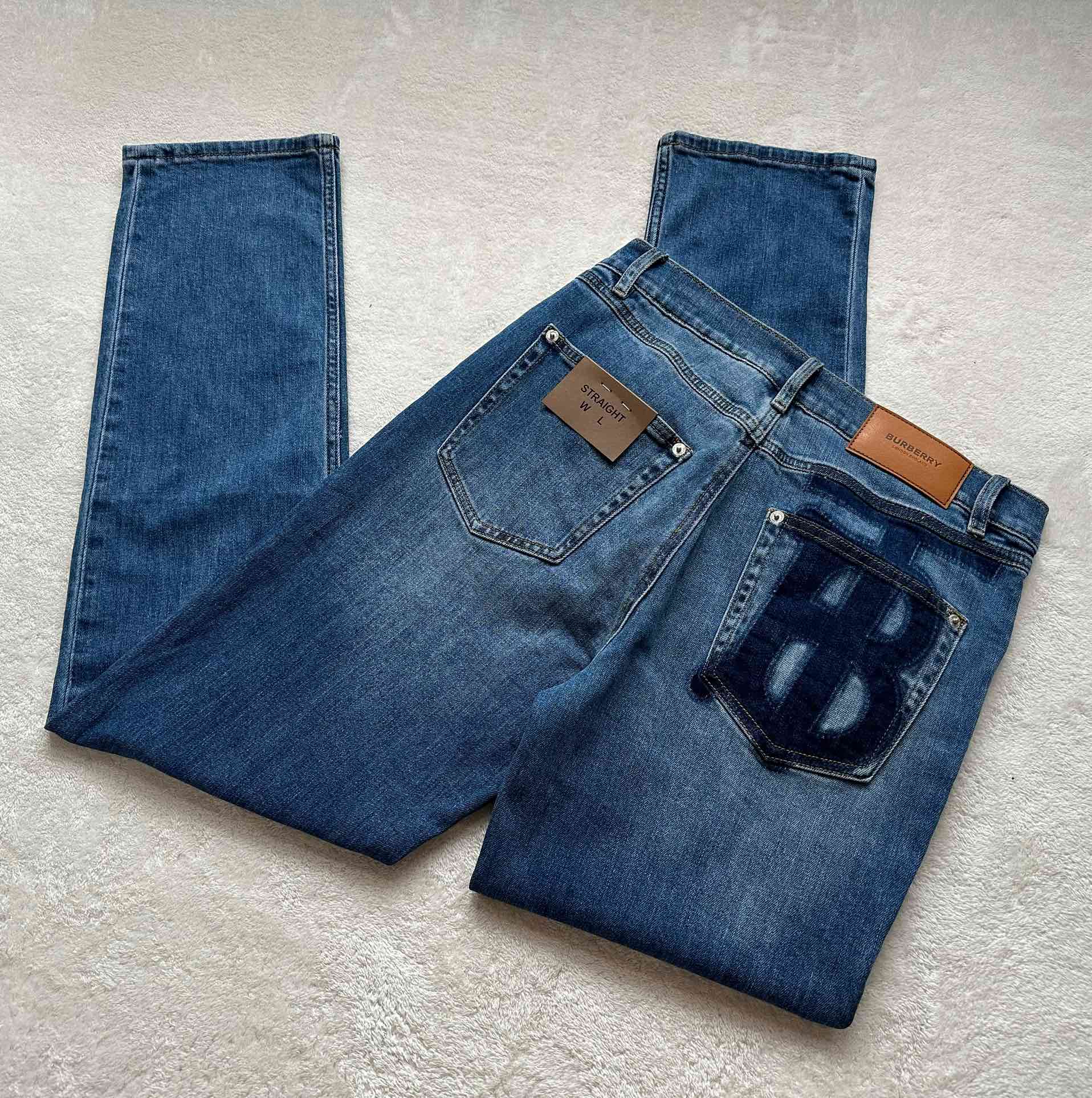 Burberry…New TB Print Straight Leg Jeans