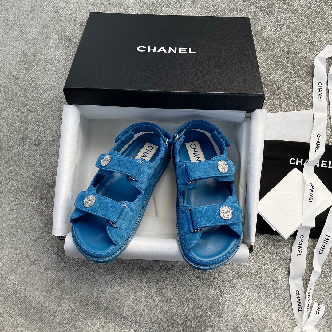 CHANEL new color bow sandals classic beach shoes every year the new color