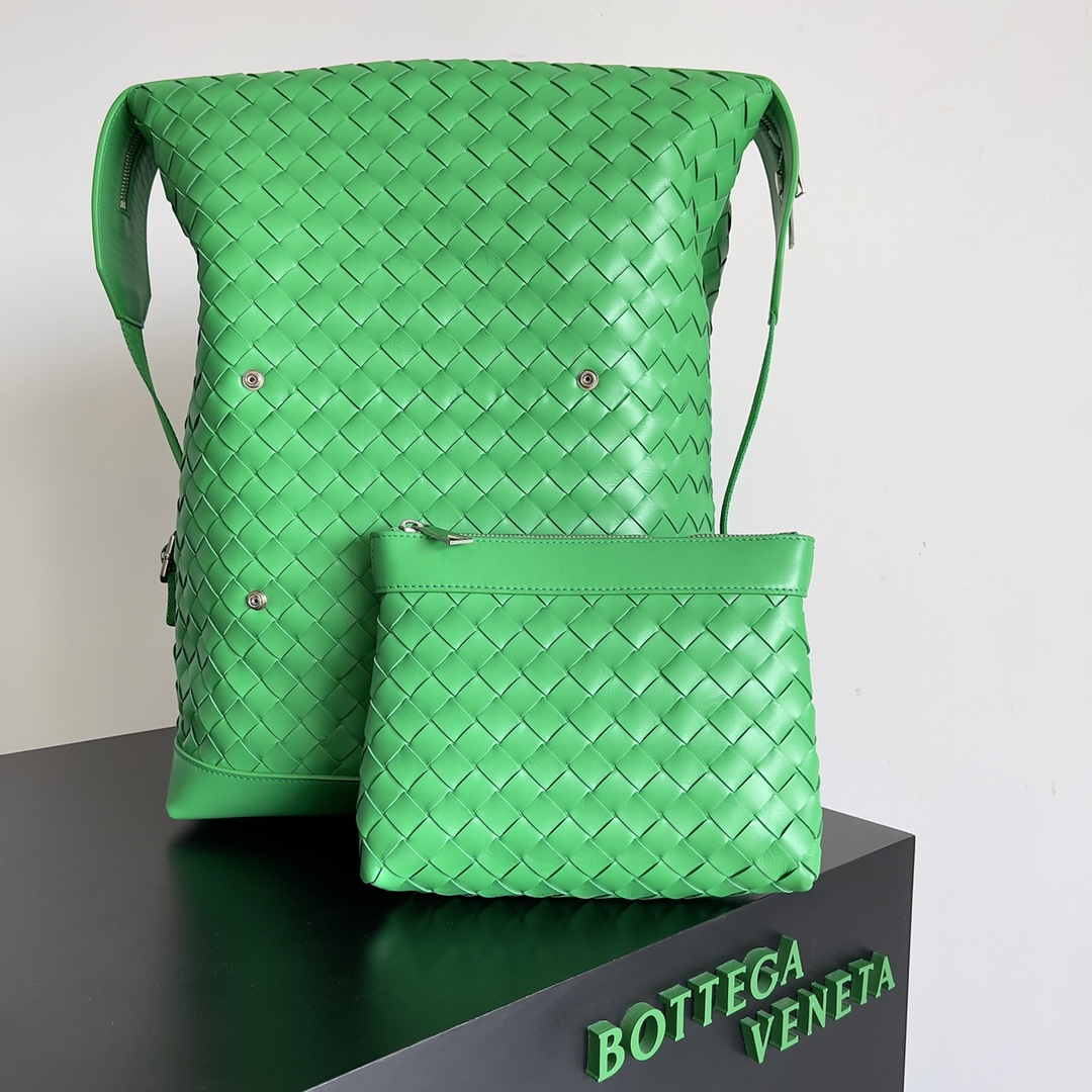 Bottega Veneta BV Woven Shoulder Bag Parrot Green #653118
