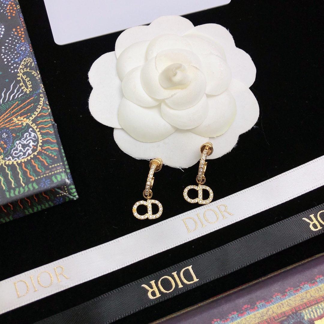 Dior stud earrings