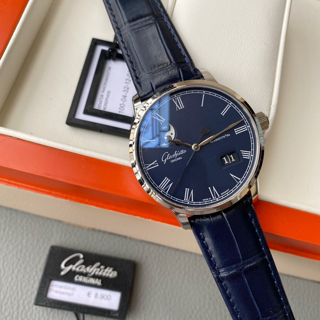 Glashütte V9 Glashütte Original Councillor 1-36-04 model original open copy