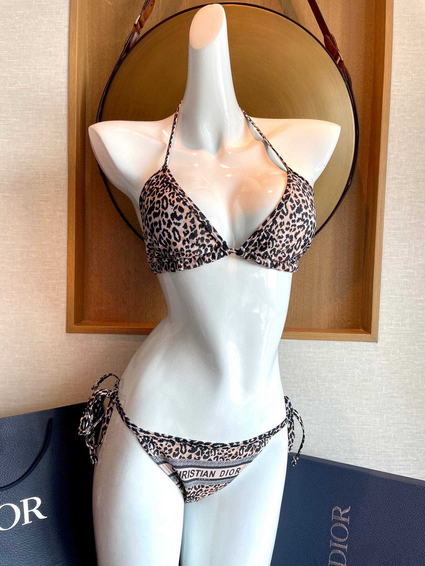 Dior leopard bikini swimsuit