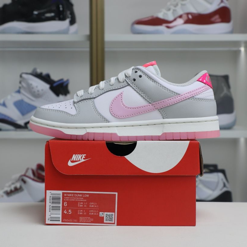 Nike Dunk Low SummitWhite and Pink Foam