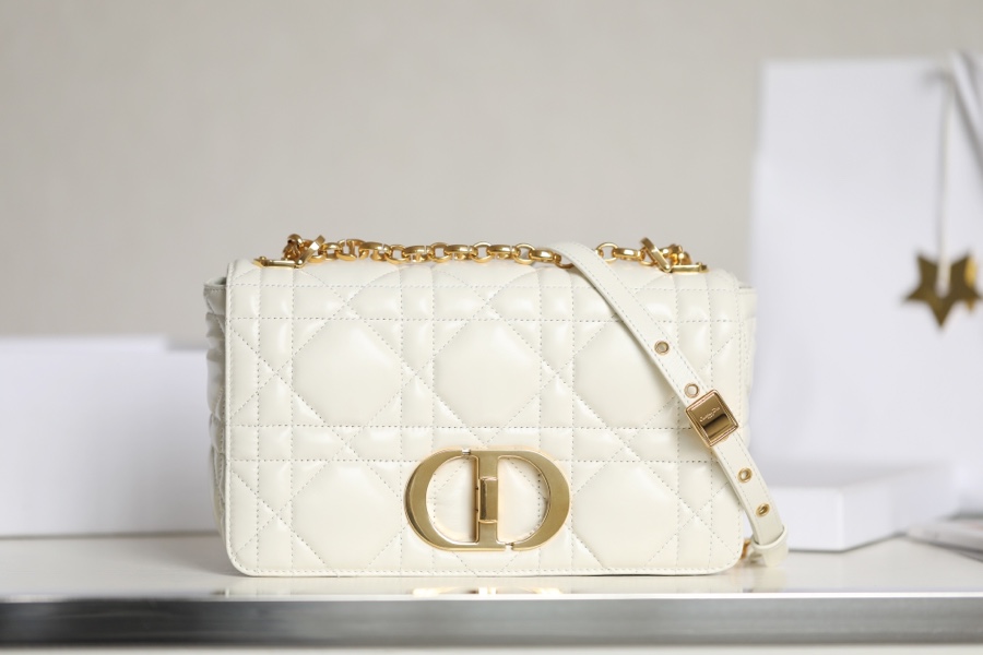 DIOR CARO white gilt buckle DR-061