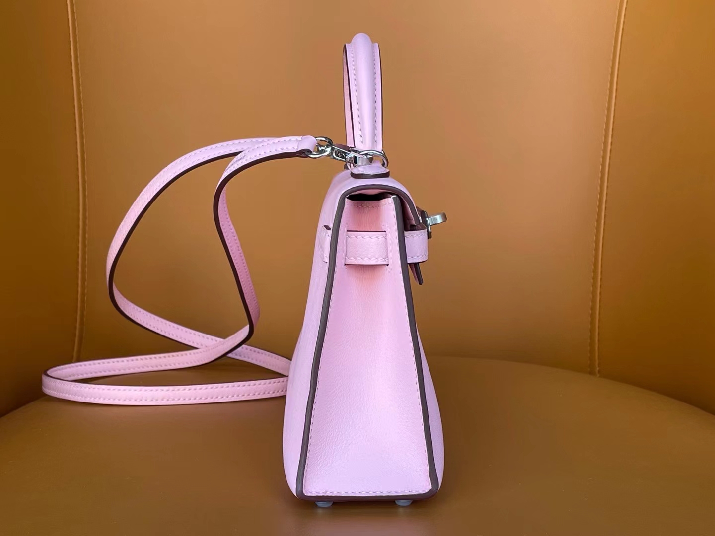 Mini Kelly 2nd generation 3q powder swift leather