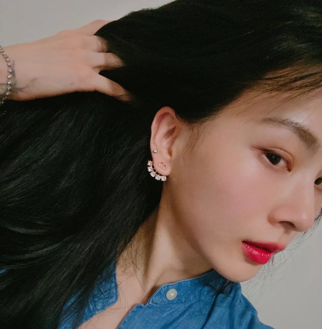 Dior AB drill earrings