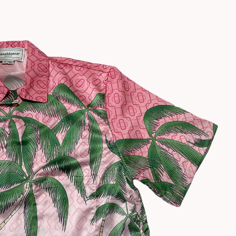 Casablanca Sunset Silk Sicilian lazy wind coconut print holiday shirt