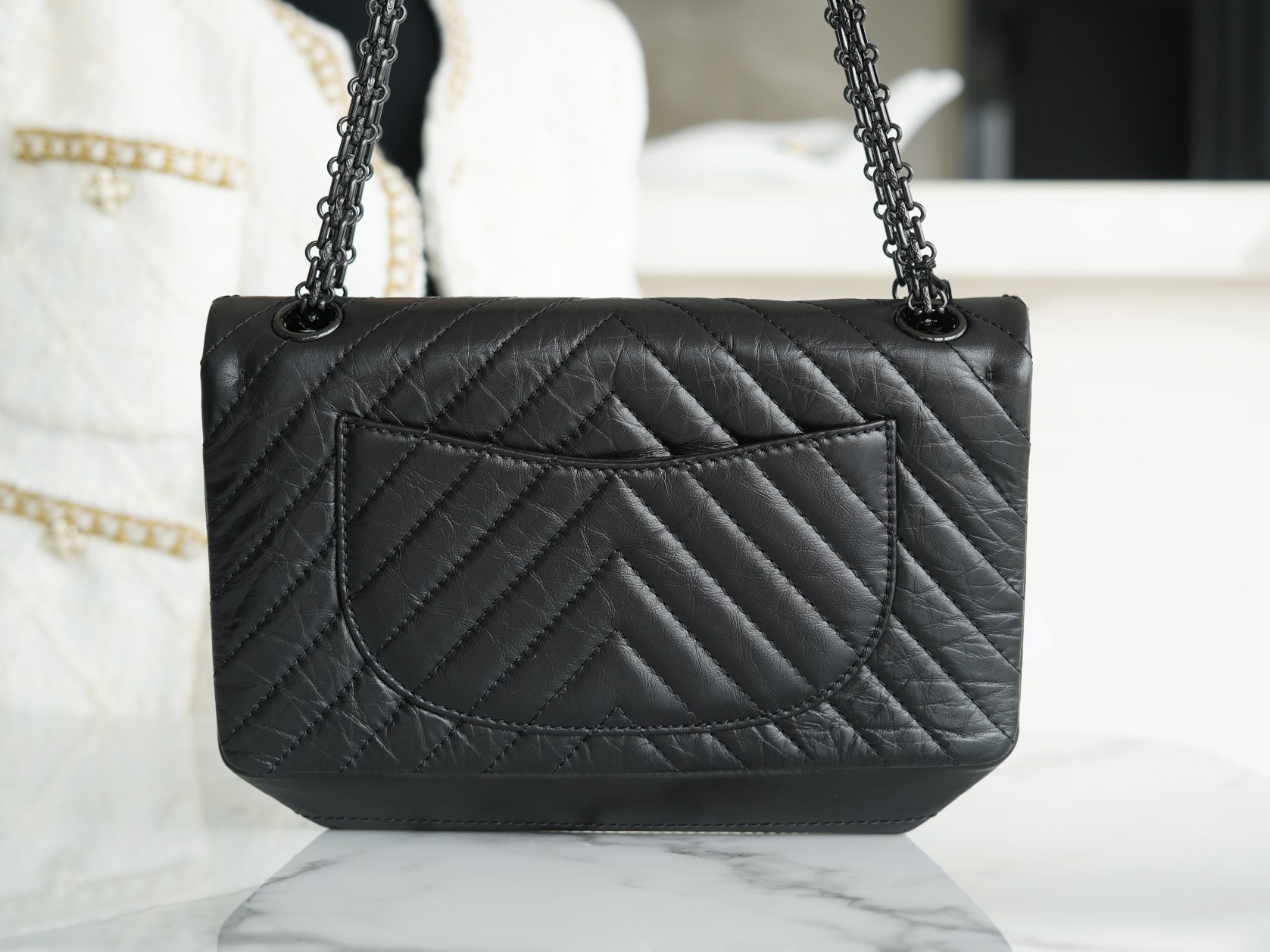 𝗖𝗵𝗮𝗻𝗲𝗹 Replica ❷. ❺❺ V pattern Small Black