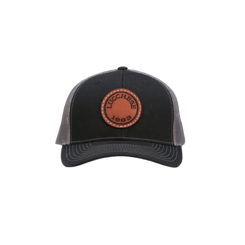Leather Patch Cap Round