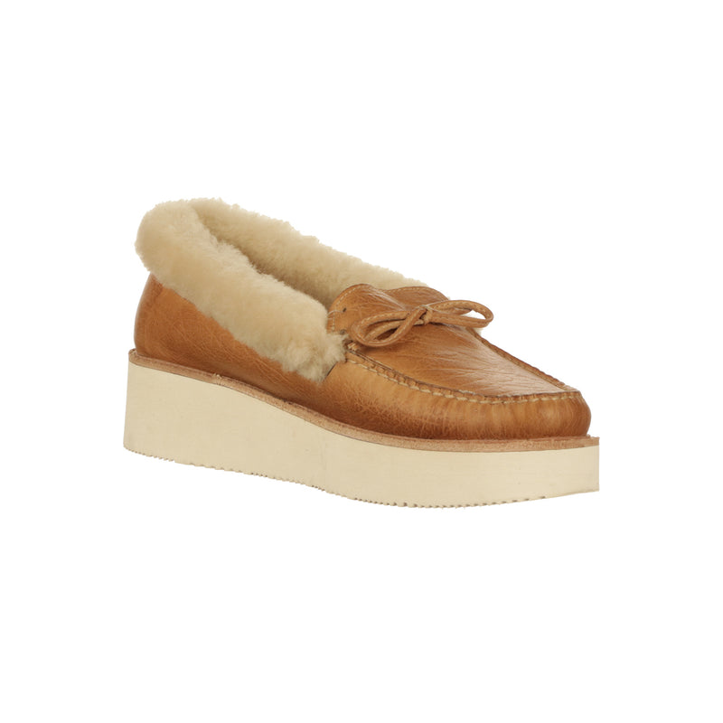 Shearling Wedge Moccasin