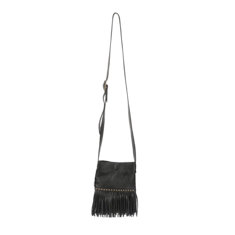 Mini Cowprint Fringe Bag