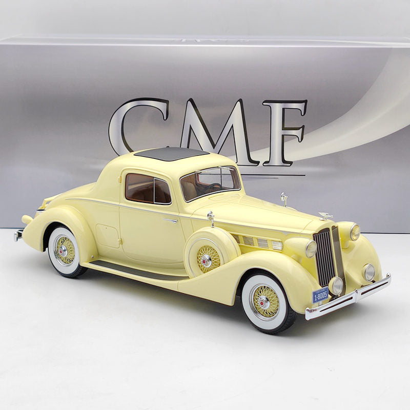 CMF 1:18 Packard Super Eight Coupe 1936 Yellow CMF18005 Resin Models Collection