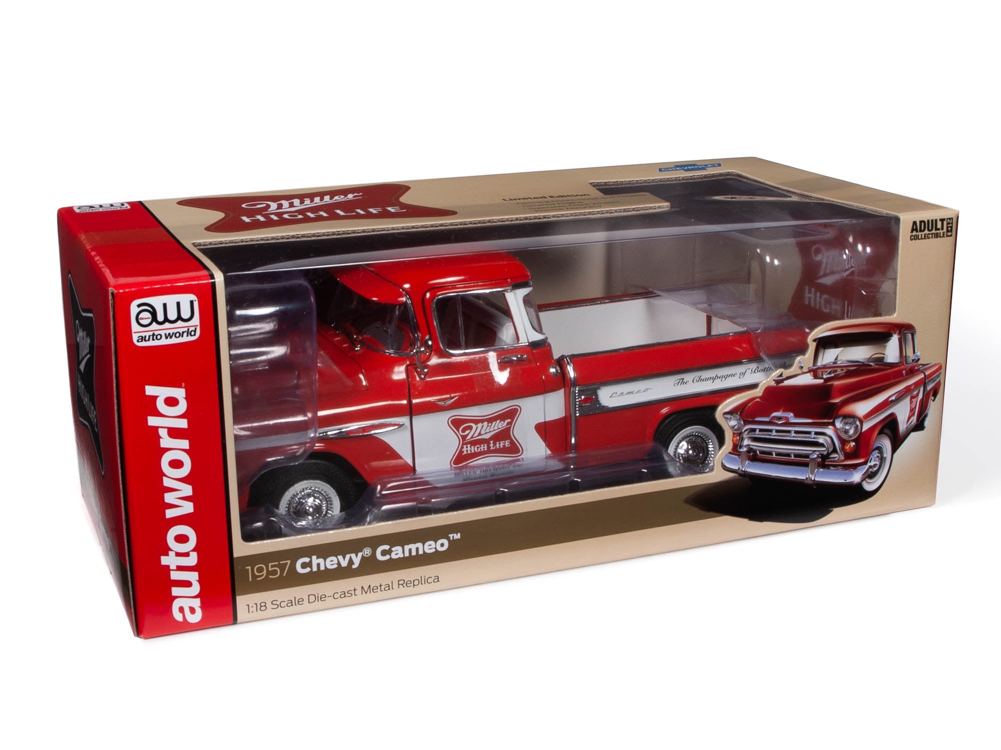 1957 Chevy Cameo Pickup Miller High Life 1:18 Scale